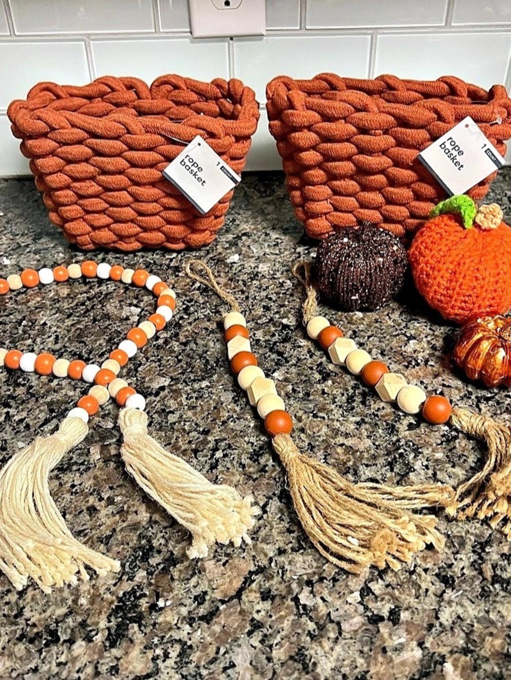 Orange & Brown Fall Pumpkin Decor Set